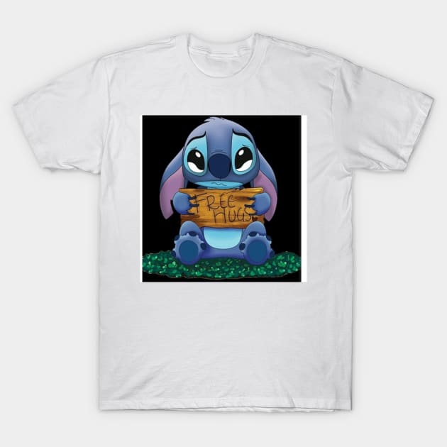 stitch hug T-Shirt by Noamdelf06